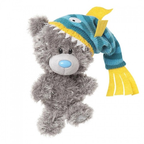 Me to You Tatty Teddy Dinky Bear Wearing Fish Hat